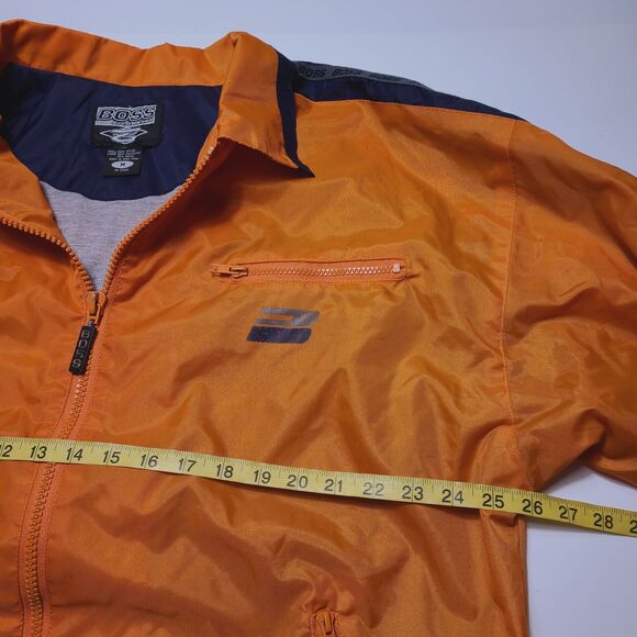 Vintage 90s Boss by IG Design Men's Medium Windbreaker Jacket Lined Hip Hop - Picture 7 of 16